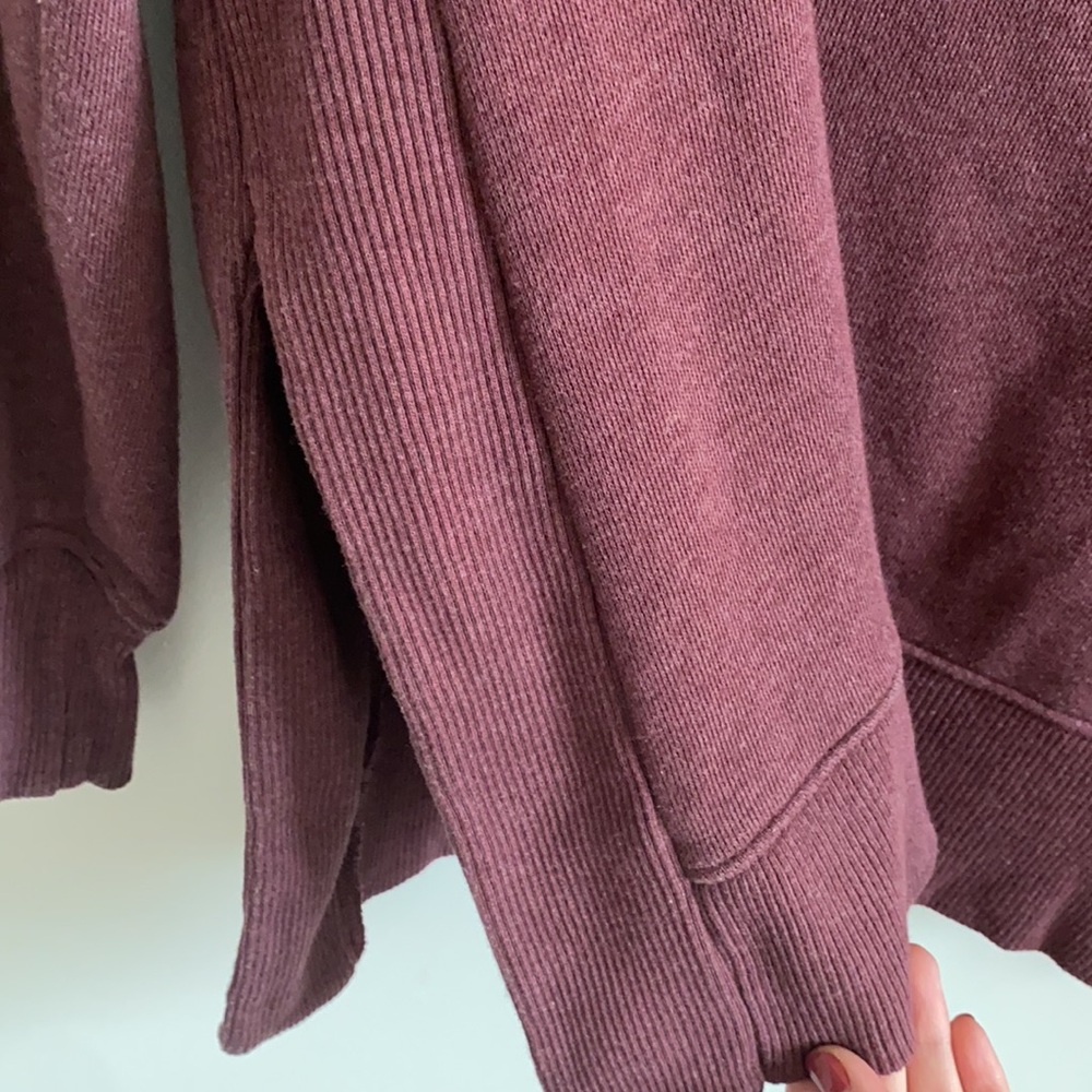 Aerie burgundy oversized crew neck sweatshirt - Picture 4 of 4